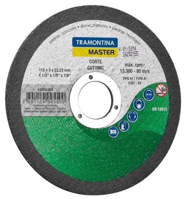 Disco De Corte Tramontina 4.1/2" Master Para Pedras