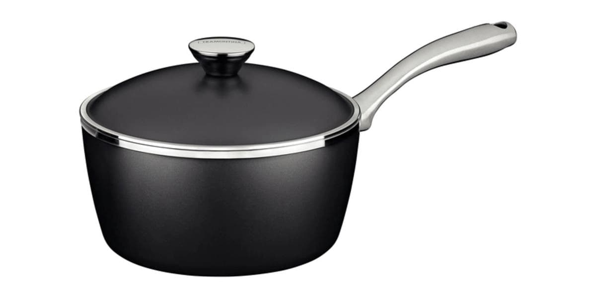 Panela Tramontina Lyon Em Alumínio Com Revestimento Starflon Preto 20cm